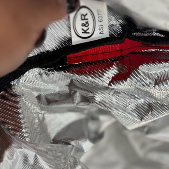 Red Collapsible Picnic Bag with Durable Fabric - Picture 3 of 5